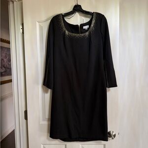 Calvin Klein Black Dress with Studded Accents